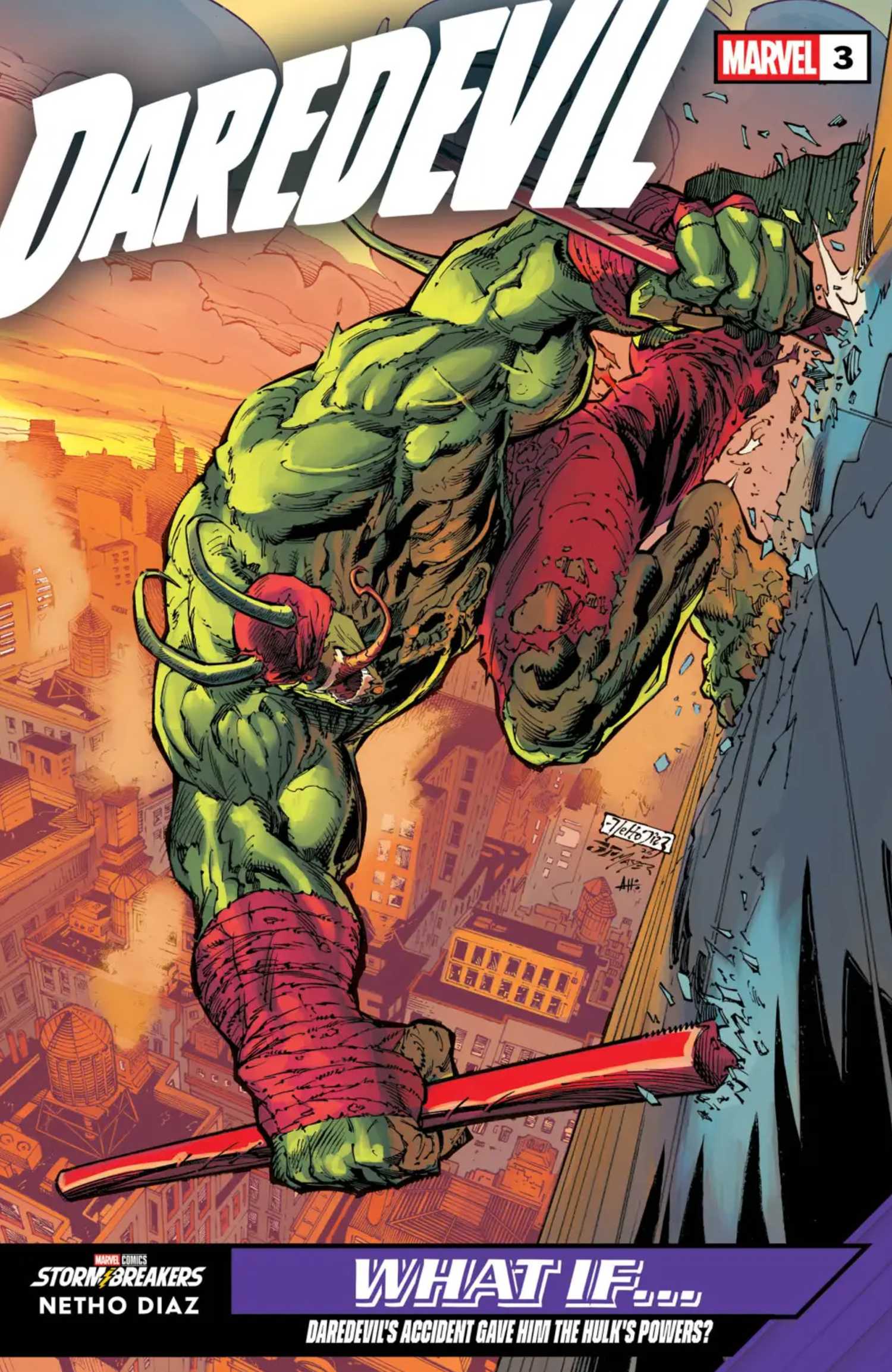 DAREDEVIL WHAT HAPPENS WHEN THE COVER SHOWS HIM AS THE HULK