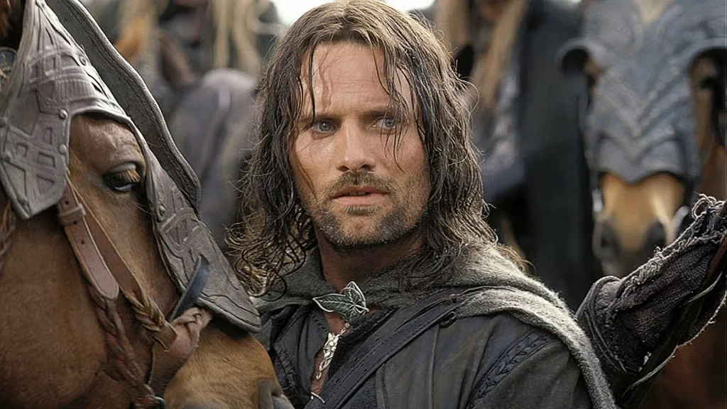 Viggo Mortensen as Aragorn looks bored in The Lord of the Rings