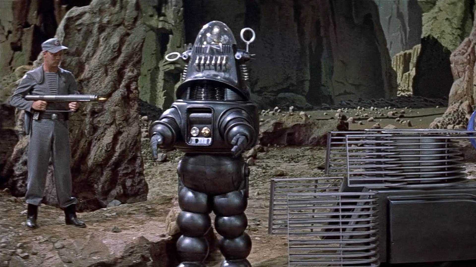 A scene from the 1956 sci-fi film Forbidden Planet.
