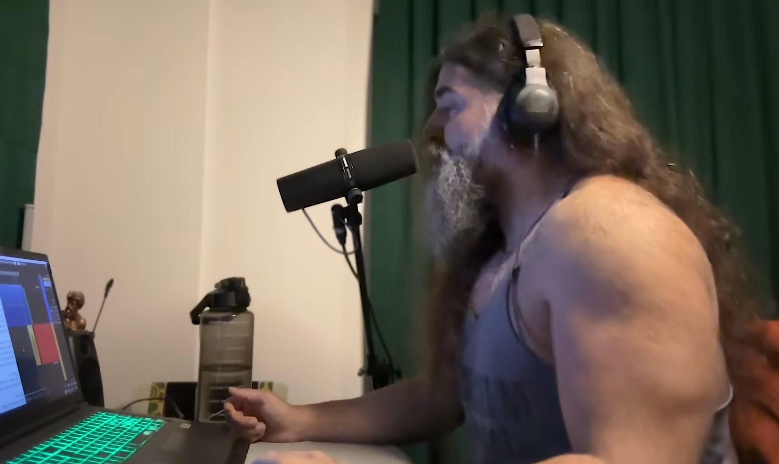 Berzan Önen trying out for the band Nevermore in a studio setting, captured mid-performance during his audition.