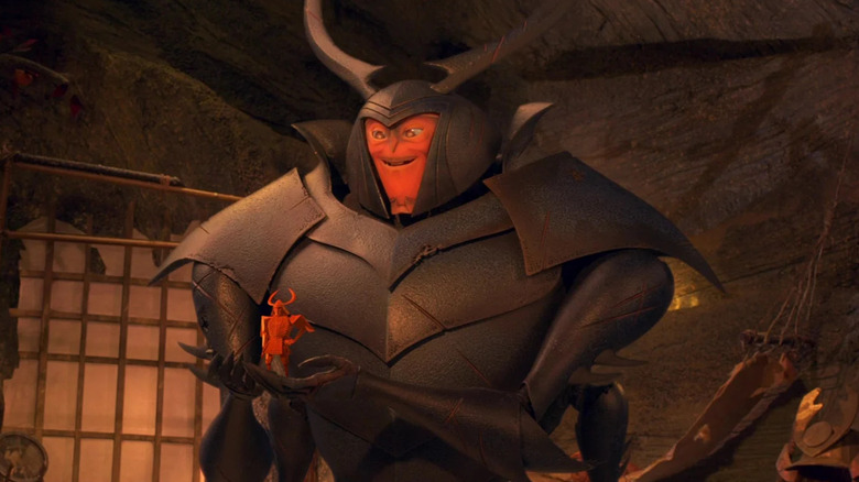 Beetle is holding a small doll of himself in Kubo and Two Strings