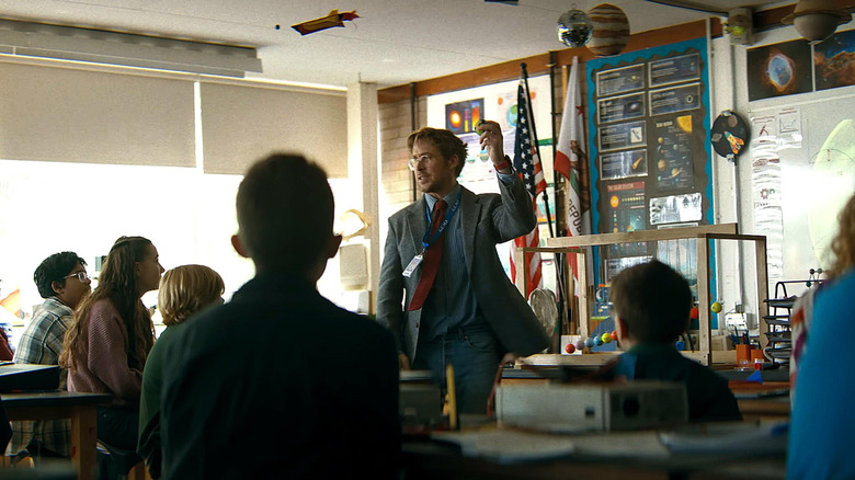 Ryan Gosling as Ryland Grace who teaches a group of elementary students in Project Hail Mary